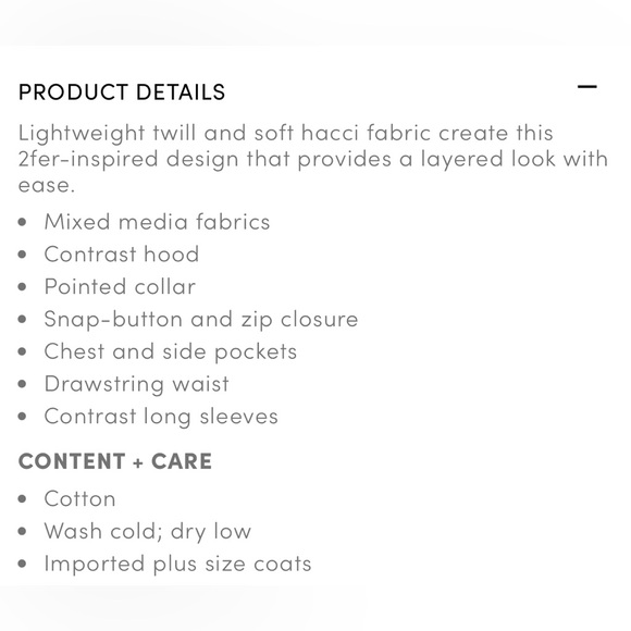 TORRID Twill Hacci Sleeve Anorak Jacket - Picture 5 of 7